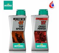 Motorex Cross Power Synthetic 2 Stroke Oil + Motorex 15w50 Gearbox Oil KTM SX125