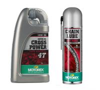 Motorex Fully Synthetic Chain Lube & Cross Power 4T 10W-50 Oil KTM Motorcycle
