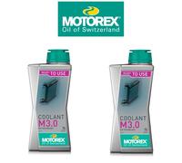 Motorex Motorcycle Pre-Mix Coolant M3.0 Red 1 Litre x2 Motocross Motorbike