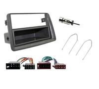 Motorguard Car Stereo Radio ISO Single Din Fascia Full Fitting Kit Iso Wiring and Aerial Adaptor For Fiat Panda 2003-2012