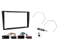Motorguard Cd Radio Stereo Double 2 Din Black Facia Fascia Adaptor Trim Kit Iso Wiring Harness Aerial Adaptor Removal Keys for Vauxhall Zafira Meriva Omega Signum Vivaro