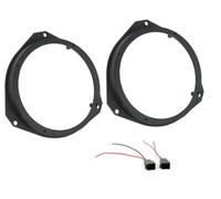 Motorguard Front Door Speaker Adaptor Spacers Rings Kit with Harness Adaptors For Vauxhall Corsa D Astra H 165mm 6.5"