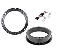 Motorguard Front Rear Door 165mm 6.5" Speaker Adaptors Rings Spacers Collars and Harness Loom For Volkswagen VW