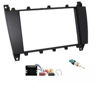 MOTORGUARD Stereo Double Din Facia Fascia Kit Iso Wiring Harness and Aerial Adaptor Surround For Mercedes C-Class W203 2004-2007, CLC (CL203) 2008-2011, G Class 1997-2011