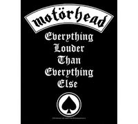 Motorhead Back Patch Everything Louder band logo new Official 36 cm x 29 cm in Black Motorhead Black 36 cm x 29 cm