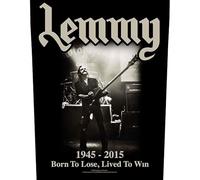Motorhead Back Patch Lemmy Born to Lose Lived to Win Official Black 36cm x 29cm One Size