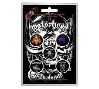 Motorhead Badge Pack England Band Logo Albums 5 x Pin Button in Black Motorhead Black One Size