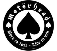 Motorhead Born to Lose Round Black Sew On Back Patch Badge Album Cover Official