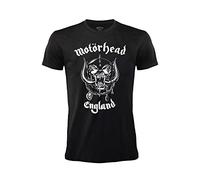 Motorhead England T-Shirt. Official Rock T-shirt. Band Heavy Metal. Cotton. Unisex. Adult Boy., Black, M