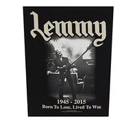 Back Patch Lemmy Born to Lose Lived to Win Official Black 36cm x 29cm Motorhead Black One Size