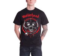 Motorhead Lightning Red Wreath T-Shirt in Black | Size: Small Motorhead Black S