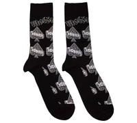 Motorhead Men's Ace Of Spades Repeat Print Ankle Socks in Black | Size: 4-7 Motorhead Black 4-7