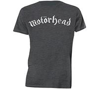Motorhead Men's Distressed Logo Short Sleeve T-Shirt, Grey, Large