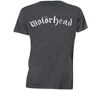 Motorhead Men's Distressed Logo Short Sleeve T-Shirt, Grey, X-Large
