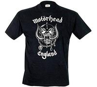 Motorhead Men's England Regular Fit Round Collar Short Sleeve T-Shirt, Black, Small