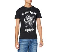 Motorhead Men's England Regular Fit Round Collar Short Sleeve T-Shirt, Black, X-