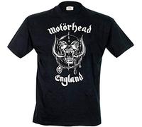 Motorhead Men's England Regular Fit Round Collar Short Sleeve T-Shirt, Black, XX