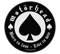 Motorhead Patch Born to Lose Band Logo Official Black Cotton Sew On Circular Accessory Size