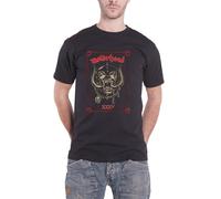 Motorhead - Motorhead Men's England Regular Fit Round Collar Short Sleeve T-Shirt, Black, XX-Large