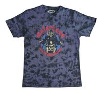 Motorhead T Shirt Born to Lose Biker Official Unisex Dye Wash Navy Blue M