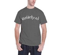 Motorhead T Shirt Classic Distressed Band Logo Official Mens Charcoal Grey XL