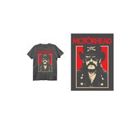 Motorhead T Shirt Lemmy RJ Logo Official Mens Charcoal Grey M