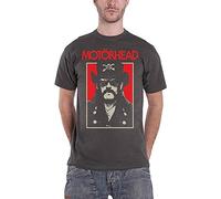 Motorhead T Shirt Lemmy RJ Logo Official Mens Charcoal Grey XXL