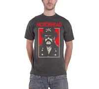 Motorhead T Shirt Lemmy RJ Logo Official Mens Charcoal Grey XXL