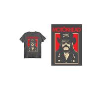 Motorhead T Shirt Lemmy RJ Logo Official Mens Charcoal Grey L