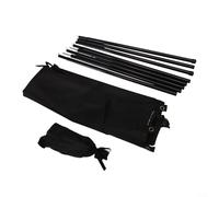 Motorhome Awning Sun Canopy Waterproof Shelter with Adjustable Poles for Van SUV Outdoor Camping Black 300x200cm