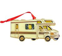 Motorhome Camper Christmas Tree Ornament Holiday Camping Decoration, 6 inch