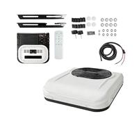 Motorhome Camper Rooftop Air Conditioner 12V DC-1800W Battery Powered Low Noise Inverter Cooling System Climate Control unit for RV Van Trailer Camper off grid Road Trip(Scroll Type,12V)