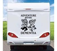 Motorhome Camper Van Caravan Sticker Decal, Adventure Dementia, 46 x 58 cm