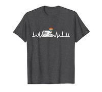 Motorhome Campervan RV Heartbeat Scenic Sunset T-Shirt, Men, Dark Heather Grey, 3X-Large