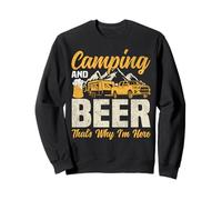 Motorhome Camping Retro Beer Caravan Rv Trailer Camping And Sweatshirt