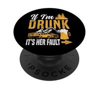 Motorhome Camping Retro Caravan Rv Trailer Beer If I'm Drunk PopSockets Adhesive PopGrip