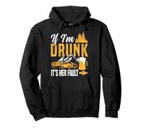 Motorhome Camping Retro Caravan Rv Trailer Beer If I'm Drunk Pullover Hoodie