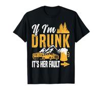 Motorhome Camping Retro Caravan Rv Trailer Beer If I'm Drunk T-Shirt