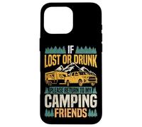 Motorhome Camping Retro Caravan Rv Trailer If Lost Or Drunk Case for iPhone 16 Pro Max