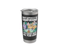 Motorhome Camping Retro Caravan Rv Trailer What Happens At Stainless Steel Insulated Tumbler