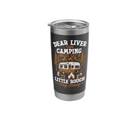 Motorhome Camping Retro Drinking Beer Alcohol Dear Liver Stainless Steel Insulated Tumbler
