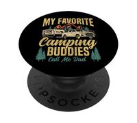 Motorhome Camping Retro Family Caravan Rv Trailer My PopSockets Adhesive PopGrip