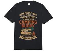 Motorhome Camping Retro Husband Wife Couple Some People Wait Comfort Colors Adult Heavyweight T-Shirt