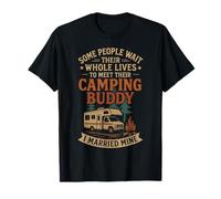 Motorhome Camping Retro Husband Wife Couple Some People Wait T-Shirt
