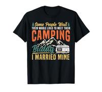 Motorhome Camping Retro Husband Wife Couple Some People Wait T-Shirt