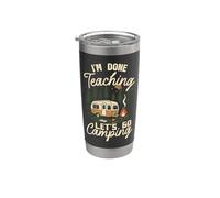 Motorhome Camping Retro I'm Done Teaching Let's Go Camping Stainless Steel Insulated Tumbler