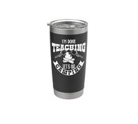 Motorhome Camping Retro I'm Done Teaching Let's Go Camping Stainless Steel Insulated Tumbler