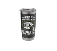Motorhome Camping Retro Sorry for What I Said While Setting Stainless Steel Insulated Tumbler