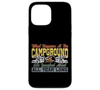 Motorhome Camping Retro What Happens At The Campground Gets Case for iPhone 13 Pro Max