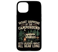 Motorhome Camping Retro What Happens At The Campground Gets Case for iPhone 15 Plus